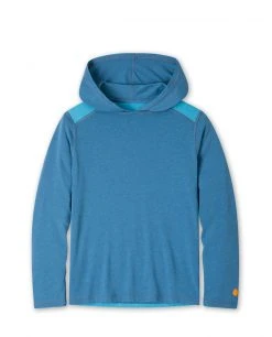 Stio Kids' Divide Hooded Pullover -Stio Sales Shop Kids Divide Hooded Pullover Sturdy Blue Heather
