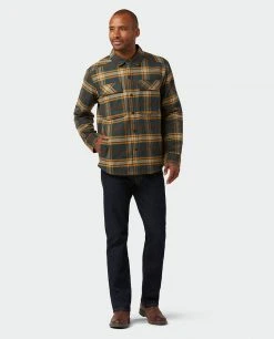 Stio Men's Buckhorn Insulated Snap Shirt -Stio Sales Shop M Buckhorn Insulated Snap Shirt Treeline Green Plaid 5