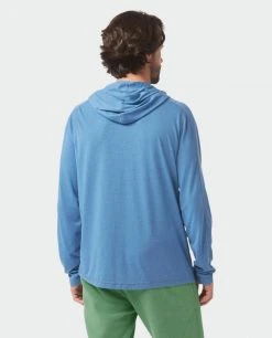 Stio Men's Divide Hooded Pullover -Stio Sales Shop M Divide Hooded Pullover Sturdy Blue Heather 4 Top