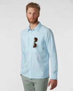 Stio Men's Eddy Guide Shirt LS -Stio Sales Shop M Eddy Guide Shirt Misty Cloud 4