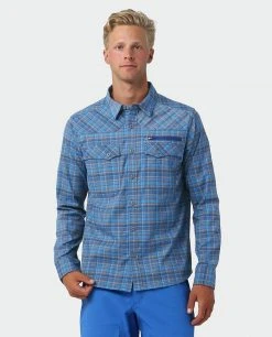 Stio Men's Eddy Slope Shirt -Stio Sales Shop M Eddy Slope Shirt Alpine Lake Plaid 1