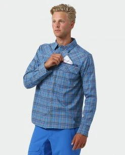 Stio Men's Eddy Slope Shirt -Stio Sales Shop M Eddy Slope Shirt Alpine Lake Plaid 2