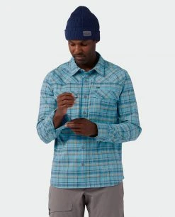 Stio Men's Eddy Slope Shirt -Stio Sales Shop M Eddy Slope Shirt Dusty Denim 3