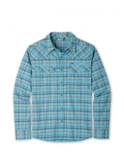 Stio Men's Eddy Slope Shirt -Stio Sales Shop M Eddy Slope Shirt LS Dusty Denim Plaid