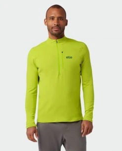 Stio Men's Fremont Stretch Fleece Half Zip -Stio Sales Shop M Fremont Stretch Fleece Half Zip Lime Zest 3 Top