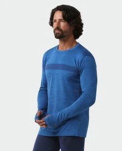 Stio Men's Basis® Seamless Tech Crew -Stio Sales Shop M Full Range Seamless Crew LS Alpine Lake Heather 2