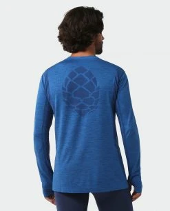 Stio Men's Basis® Seamless Tech Crew -Stio Sales Shop M Full Range Seamless Crew LS Alpine Lake Heather 3