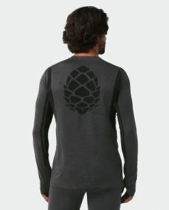 Stio Men's Basis® Seamless Tech Crew -Stio Sales Shop M Full Range Seamless Crew LS Boundary Black Heather 3