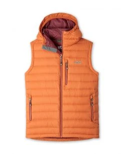 Stio Men's Hometown Down Hooded Vest -Stio Sales Shop M Hometown Down Hooded Vest Burnt Orange
