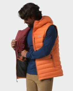 Stio Men's Hometown Down Hooded Vest -Stio Sales Shop M Hometown Down Hooded Vest Burnt Orange 3