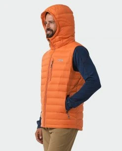 Stio Men's Hometown Down Hooded Vest -Stio Sales Shop M Hometown Down Hooded Vest Burnt Orange 4