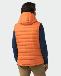 Stio Men's Hometown Down Hooded Vest -Stio Sales Shop M Hometown Down Hooded Vest Burnt Orange 5