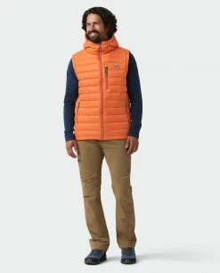 Stio Men's Hometown Down Hooded Vest -Stio Sales Shop M Hometown Down Hooded Vest Burnt Orange 6