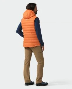Stio Men's Hometown Down Hooded Vest -Stio Sales Shop M Hometown Down Hooded Vest Burnt Orange 7