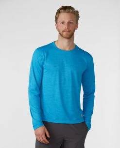 Stio Men's Icefloe Tech Tee LS -Stio Sales Shop M Icefloe Tech Tee LS Rapid Blue 1