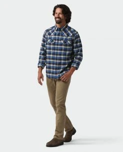 Stio Men's Junction Midweight Flannel Shirt 51 Stio Men's Junction Midweight Flannel Shirt -Stio Sales Shop M Junction Midweight Flannel Shirt Alpine Lake Plaid 4