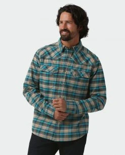 Stio Men's Junction Midweight Flannel Shirt 33 Stio Men's Junction Midweight Flannel Shirt -Stio Sales Shop M Junction Midweight Flannel Shirt Deep Delta Plaid 2