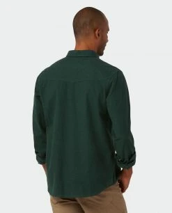 Stio Men's Junction Midweight Flannel Shirt 57 Stio Men's Junction Midweight Flannel Shirt -Stio Sales Shop M Junction Midweight Flannel Shirt Treeline Green 3