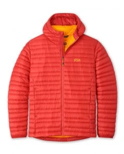 Stio Men's Pinion Down Hooded Jacket -Stio Sales Shop M Pinion Down Hooded Jacket Risk Red