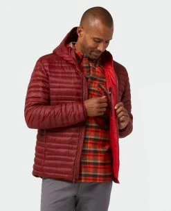 Stio Men's Pinion Down Hooded Jacket -Stio Sales Shop M Pinion Down Hooded Jacket Roasted Beet 2