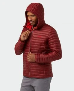 Stio Men's Pinion Down Hooded Jacket -Stio Sales Shop M Pinion Down Hooded Jacket Roasted Beet 3
