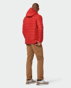 Stio Men's Pinion Down Hooded Jacket -Stio Sales Shop M Pinion Hooded Down Jacket Risk Red 2 Full
