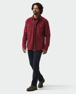 Stio Men's Saratoga Cord Shirt -Stio Sales Shop M Saratoga Cord Shirt Roasted Beet Plaid 4