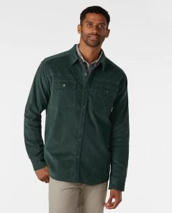 Stio Men's Saratoga Cord Shirt -Stio Sales Shop M Saratoga Cord Treeline Green 3