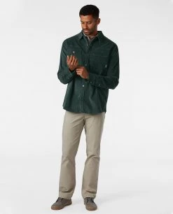 Stio Men's Saratoga Cord Shirt -Stio Sales Shop M Saratoga Cord Treeline Green 4