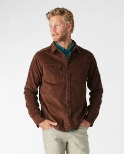 Stio Men's Saratoga Cord Shirt -Stio Sales Shop M Saratoga Shirt Bison Herd 2
