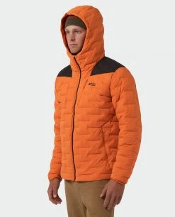 Stio Men's Skillet Stretch Down Hooded Jacket -Stio Sales Shop M Skillet Stretch Down Hooded Jacket Basecamp Orange 4