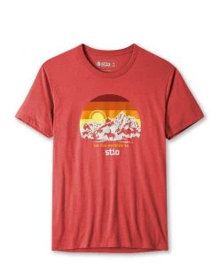 Stio Men's Teton Sunset Tee -Stio Sales Shop M Teton Sunset Tee Red Heather