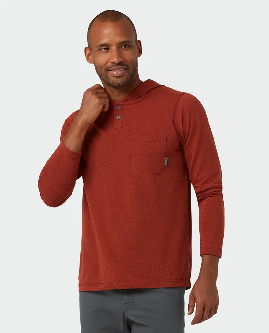 Stio Men's Tipton Tech Hooded Henley 2 Stio Men's Tipton Tech Hooded Henley - Image 2