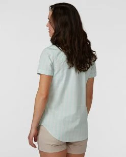 Stio Women's Curtis Camp Shirt SS -Stio Sales Shop W Curtis Camp Shirt SS Rapid Freeze Plaid 2