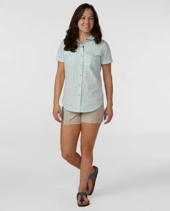 Stio Women's Curtis Camp Shirt SS -Stio Sales Shop W Curtis Camp Shirt SS Rapid Freeze Plaid 3