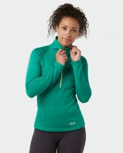 Stio Women's Gannett Peak Fleece Half Zip -Stio Sales Shop W Gannett Peak Half Zip Greenery 2