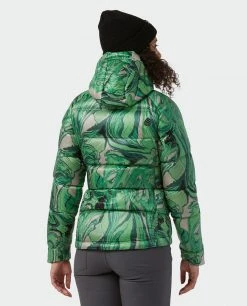 Stio Women's Hometown Down Hooded Jacket 49 Stio Women's Hometown Down Hooded Jacket -Stio Sales Shop W Hometown Down Hooded Jacket Verdant Marble Print 4
