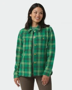 Stio Women's Hutkeeper Flannel Shirt -Stio Sales Shop W Hutkeeper Flannel Shirt Herbage Plaid 1