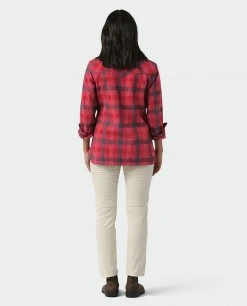 Stio Women's Hutkeeper Flannel Shirt -Stio Sales Shop W Hutkeeper Flannel Shirt Pink Elation Plaid 5