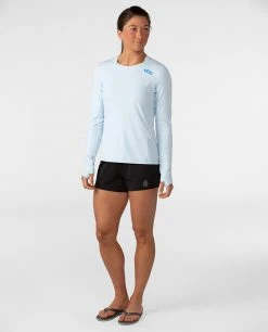 Stio Women's Hylas Crew LS -Stio Sales Shop W Hylas Crew LS Misty Cloud 3