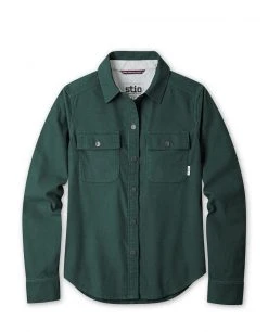 Stio Women's Saratoga Cord Shirt 45 Stio Women's Saratoga Cord Shirt -Stio Sales Shop W Saratoga Cord Shirt Treeline Green