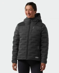 Stio Women's Skillet Stretch Down Hooded Jacket -Stio Sales Shop W Skillet Stretch Down Hooded Jacket Boundary Black 1