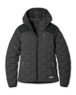 Stio Women's Skillet Stretch Down Hooded Jacket -Stio Sales Shop W Skillet Stretch Down Hooded Jacket Boundary Black