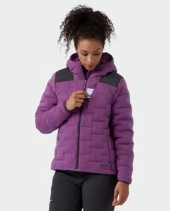 Stio Women's Skillet Stretch Down Hooded Jacket -Stio Sales Shop W Skillet Stretch Down Hooded Jacket Dark Amethyst 3