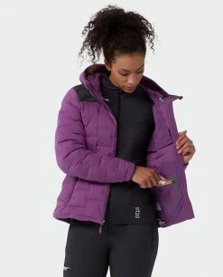 Stio Women's Skillet Stretch Down Hooded Jacket -Stio Sales Shop W Skillet Stretch Down Hooded Jacket Dark Amethyst 5