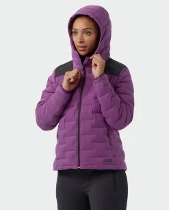 Stio Women's Skillet Stretch Down Hooded Jacket -Stio Sales Shop W Skillet Stretch Down Hooded Jacket Dark Amethyst 6