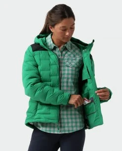 Stio Women's Skillet Stretch Down Hooded Jacket -Stio Sales Shop W Skillet Stretch Down Hooded Jacket Greenery 2