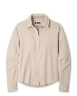 Stio Women's Thermop Fleece Snap Shirt -Stio Sales Shop W Thermop Fleece Snap Shirt Pebble