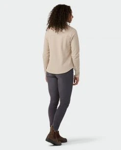 Stio Women's Thermop Fleece Snap Shirt -Stio Sales Shop W Thermop Fleece Snap Shirt Pebble 5