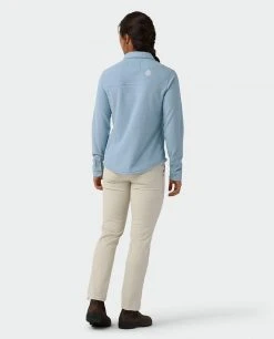 Stio Women's Thermop Fleece Snap Shirt -Stio Sales Shop W Thermop Fleece Snap Shirt Wind River Blue 5